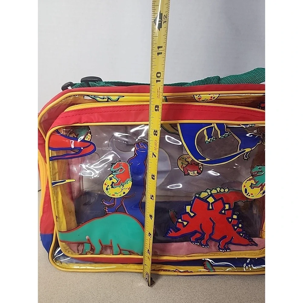 Vintage Mischief Makers Dinosaur Clear Messenger Bag Red Green New With Tags